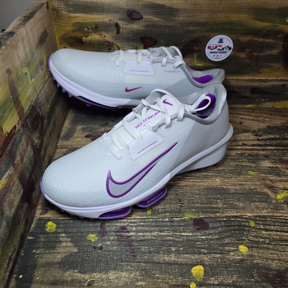 Men's Nike‎ Air Zoom Infinity Tour 2 White Purple Cleat FD0217-102 Sz 10.5 12